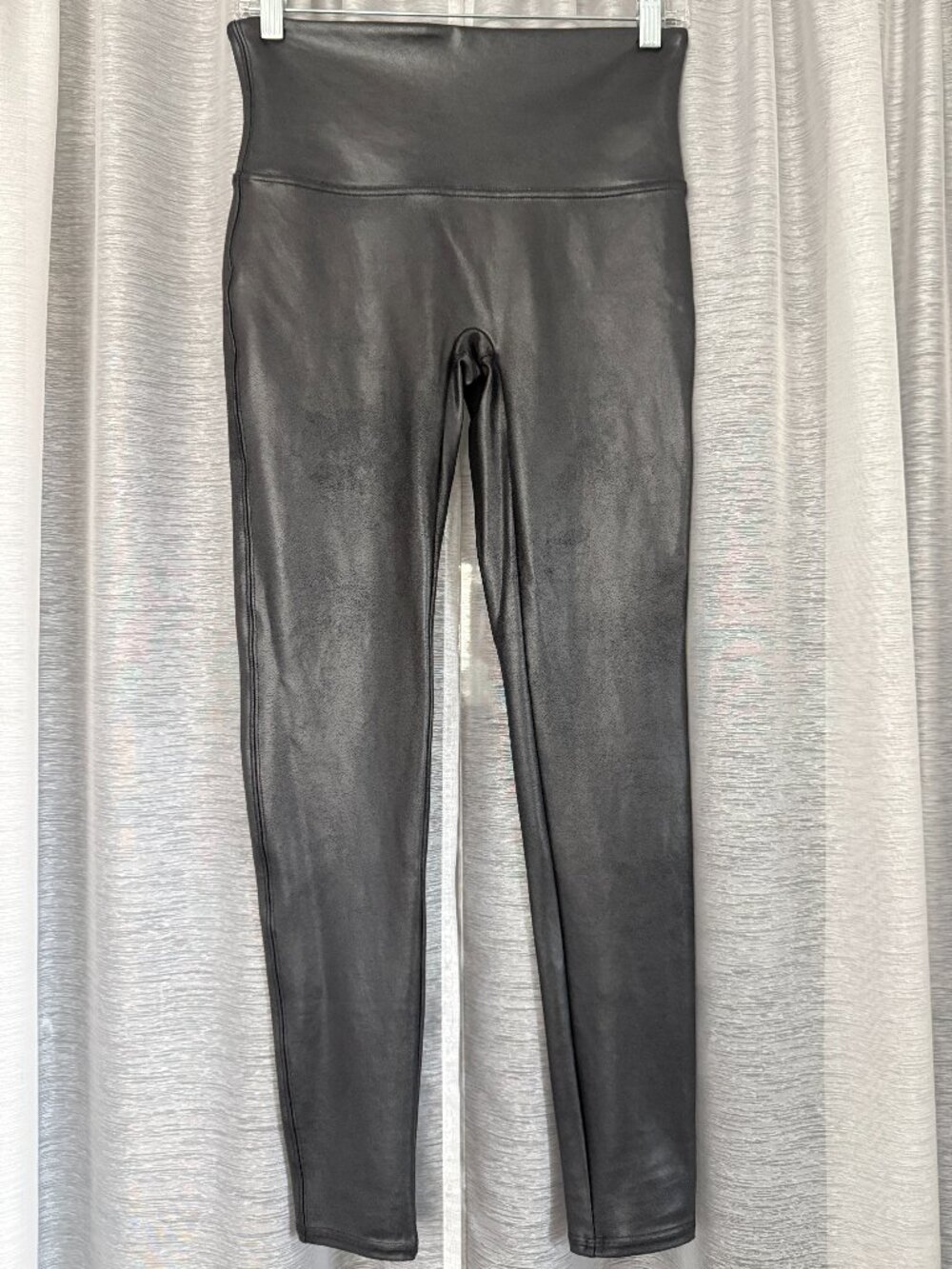 SPANX | SPANXshape Very Black Faux Leather Leggings | Large | NWOT | NEVER WORN
